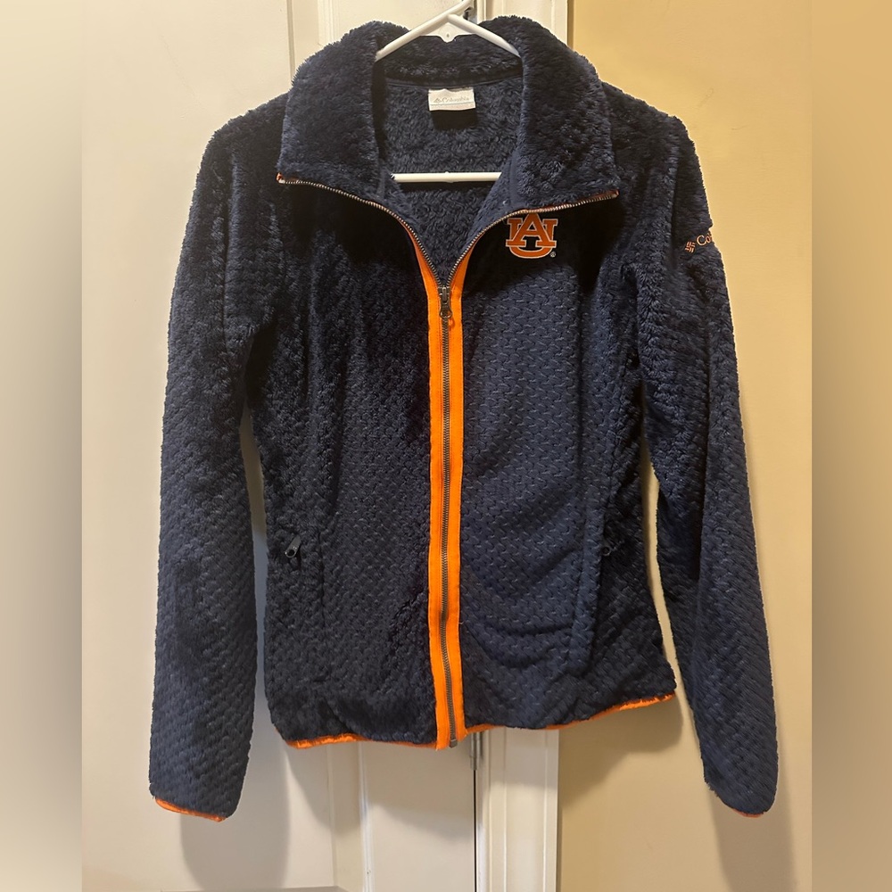 Columbia University Auburn Tigers Full Zip Fleece Jacket Womens XSmall Blue